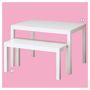 【オリジナル什器】木製ショーテーブル ホワイト