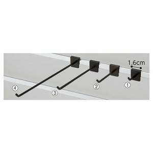 アクセサリーパネルラック（61-654-85-1~3）専用フック クセサリー用フック 軽量用 ブラック