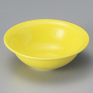 黄釉楕円小付　10.5×3.5cm