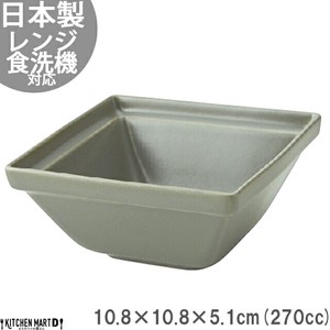 Mino ware Side Dish Bowl Gray Frame 270cc 10.8cm Made in Japan