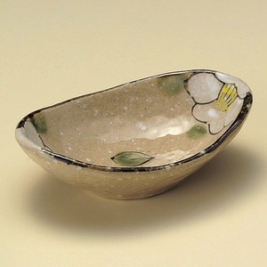 織部つばき舟型小鉢（小）　12.5×8×4cm日本製 美濃焼
