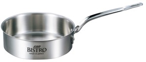 EBM Three-layer clad Shallow one-handed Pot without Lid