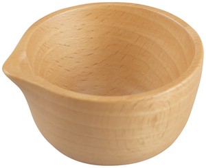 Wooden Beech Tree Petty Bowl with Spout 6.3×7×3.3cm