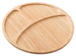 Rubber Wood Snack Plate Round 240mm Natural