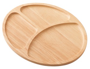 Rubber Wood Snack Plate Oval 240mm Natural