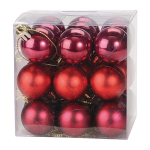 Store Material for Christmas Red Christmas Ornaments 27-pcs set