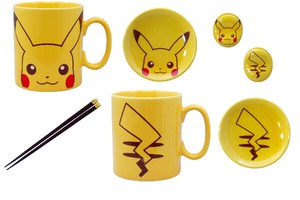 Pocket Monster Pikachu Big Mug Mug Mini Dish Chopstick Rest Chopstick