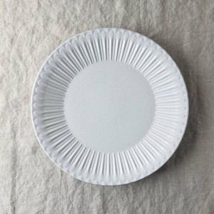 Mino ware Main Plate Rustic White Shush-grace M Western Tableware Made in Japan
