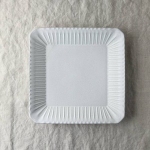Mino ware Main Plate Rustic White Shush-grace Western Tableware 24.5cm Made in Japan
