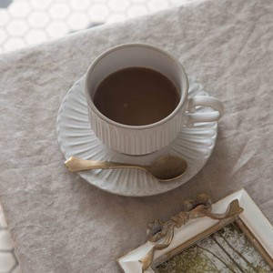 シュシュ・グレース スタックコーヒーカップ&ソーサー ラスティックホワイト[日本製/美濃焼/洋食器]