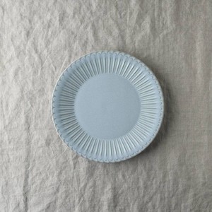 Mino ware Main Plate Blue Shush-grace 18cm Made in Japan