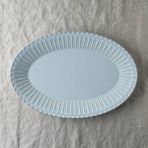 Mino ware Main Plate Blue Shush-grace Western Tableware 31.5cm Made in Japan
