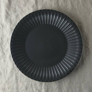Mino ware Main Plate black Shush-grace 27cm Made in Japan