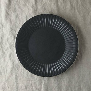 Mino ware Main Plate black Shush-grace 24cm Made in Japan