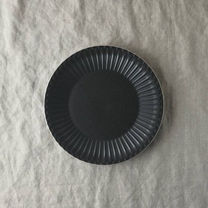 Mino ware Main Plate black Shush-grace Crystal Western Tableware 18cm Made in Japan