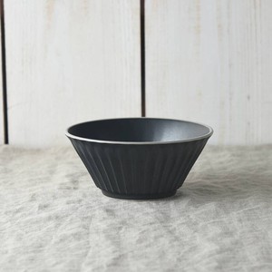 Mino ware Donburi Bowl black Shush-grace Crystal Western Tableware 15cm Made in Japan