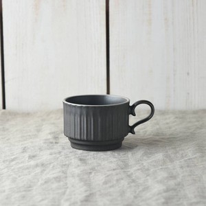 シュシュ・グレース スタックコーヒーカップ クリスタルブラック[日本製/美濃焼/洋食器]