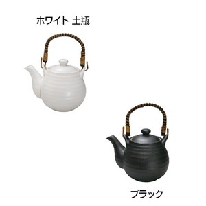 Japanese Teapot Earthenware White black Made in Japan