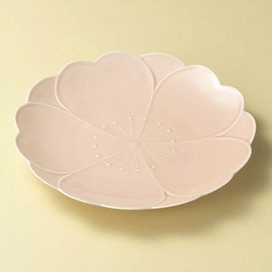 桜さくら桃釉おもてなし皿　25×3.5cm