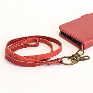 Cow Leather Strap Wine Leather Strap Smartphone Strap Wine Red
