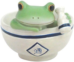 コポー　日本酒カエル 蛙 かえる  置物 マスコットオーナメント copeau