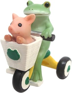 コポー　三輪車でお出かけ 蛙 かえる  置物 マスコットオーナメント copeau