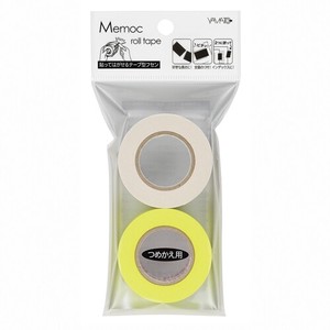 メモックロールテープレモン&白 R-25H-WL