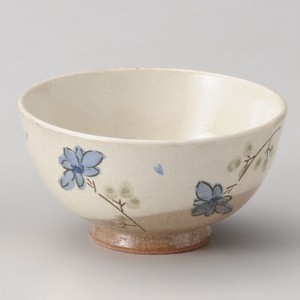 花もめん茶碗大　 陶器 日本製 美濃焼 飯碗