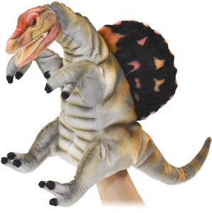 安全性・本物のような質感・ HANSA 製品『ハンドパペット　スピノサウルス　グレー』【7751】