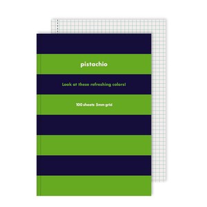 Notebook Pistachio Border Made in Japan