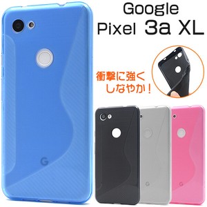 ＜スマホケース＞Google Pixel 3a XL用ウェーブデザインラバーケース