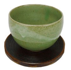 【特価品】たっぷり碗　緑釉