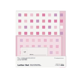 Outlet Tile Writing Papers & Envelope Pink Made in Japan