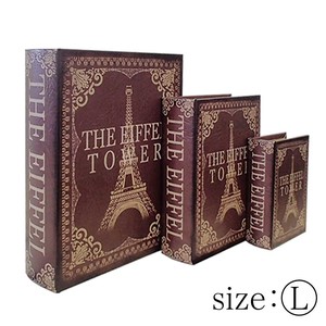 【送料無料】ブックボックス『THE EIFFEL TOWER』ブック型収納ボックス/小物入れ/インテリア雑貨