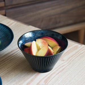 Indigo Tokusa 13cm Salada Bowl MINO Ware Porcelain