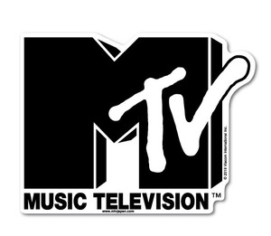 MTV ロゴウォールステッカー ブラック 音楽 ミュージック インテリア アメリカ 人気 DW001 グッズ