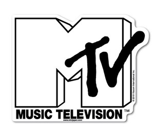 MTV ロゴウォールステッカー ホワイト 音楽 ミュージック インテリア アメリカ 人気 DW002 グッズ