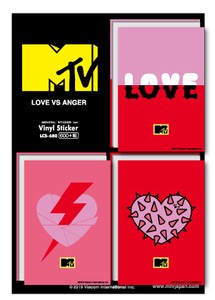 MTV ロゴフィールステッカー LOVE VS ANGER 音楽 ミュージック アメリカ 人気 LCS680 グッズ