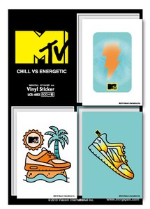 MTV ロゴフィールステッカー CHILL VS ENERGETIC 音楽 ミュージック アメリカ 人気 LCS682 グッズ