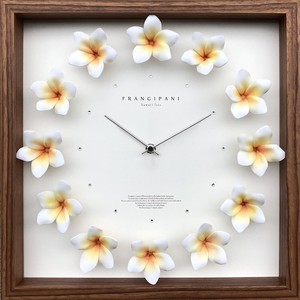 プルメリアクロック　イエロー Plumeria clock