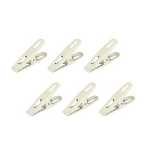 [DULTON] 6 COLORED CLIPS A IVORY