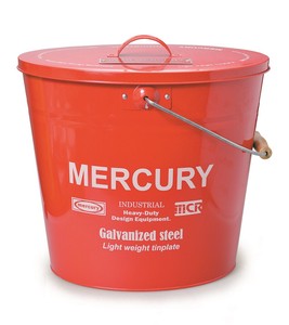 Mercury Tinplate Bucket Oval Red