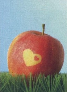 Postcard Heart Apple