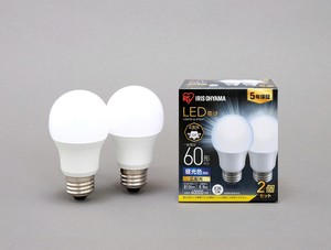 【アイリスオーヤマ　LED電球】　LED電球 E26 広配光2P 昼光色 60形（810lm）
