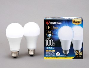 【アイリスオーヤマ　LED電球】　LED電球 E26 広配光2P昼白色100形（1600lm）