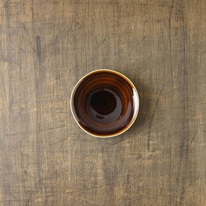 小田陶器 櫛目(kushime) 11cm小皿 アメ釉[日本製/美濃焼/和食器]