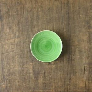 小田陶器 櫛目(kushime) 11cm小皿 緑釉[日本製/美濃焼/和食器]