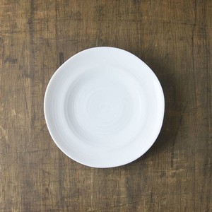 小田陶器 櫛目(kushime) 19cm中皿 白[日本製/美濃焼/和食器]