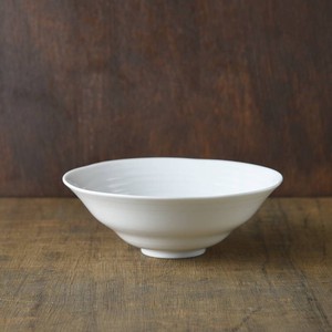 小田陶器 櫛目(kushime) 16.5cm煮物鉢 白(はま5cm)[日本製/美濃焼/和食器]
