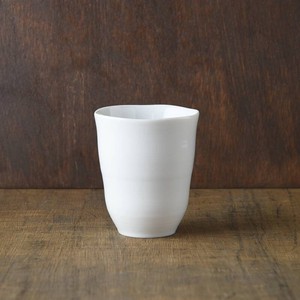 小田陶器 櫛目(kushime) 8.5cmフリーカップ 白[日本製/美濃焼/和食器]